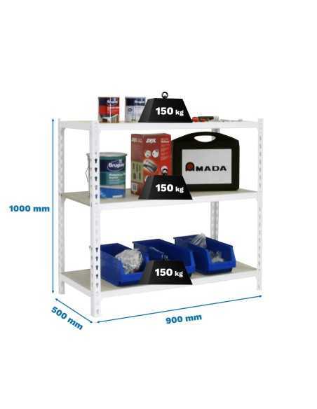 Estantería SIMONRACK SimonrackMaderclick 3/500 1000 blanco/madera