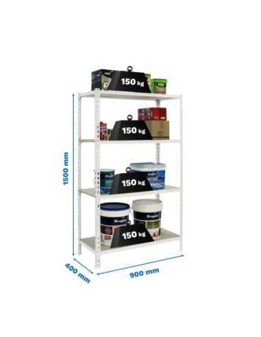 Estantería SIMONRACK Maderclick 4/400 1500 blanco/madera