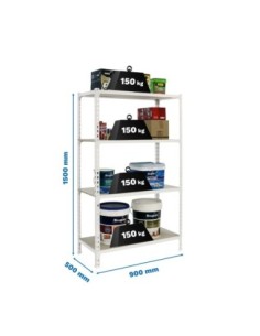 Estantería SIMONRACK Maderclick 4/500 1500 blanco/madera