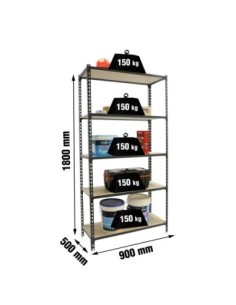 Estantería SIMONRACK SimonrackMaderclick 5/500 antracita/madera