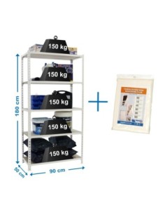 Estantería SIMONRACK Maderclick 5/500 blanco/madera + funda