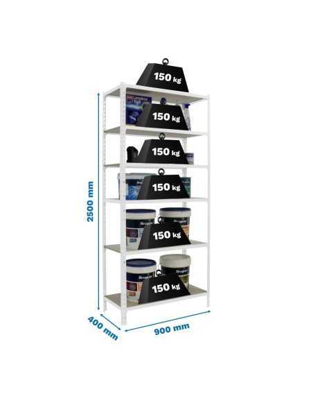 Estantería SIMONRACK Maderclick 6/400 blanco/madera