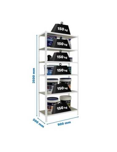 Estantería SIMONRACK Maderclick 6/500 blanco/madera