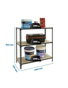 Estantería SIMONRACK SimonrackMaderclick megaplus 3/500 900 antracita/madera