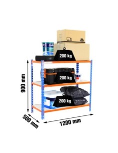 Estantería SIMONRACK SimonrackMaderclick megaplus 3/500 900 azul/naranj/mad