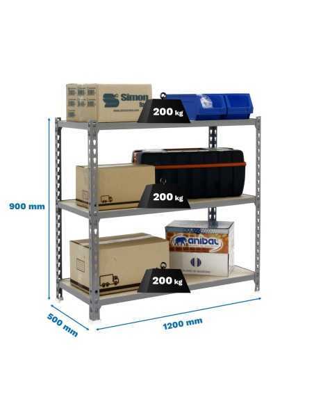 Estantería SIMONRACK SimonrackMaderclick megaplus 3/500 900 galva/madera