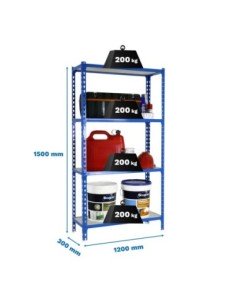 Estantería SIMONRACK SimonrackMaderclick megaplus 4/300 1500 gris/madera