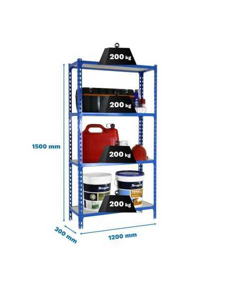 Estantería SIMONRACK SimonrackMaderclick megaplus 4/300 1500 gris/madera