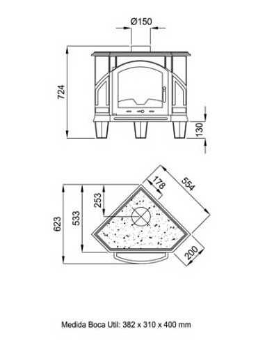 Estufa De Leña Rincon BRONPI Altea Hierro Fu | Hogar Cahersa