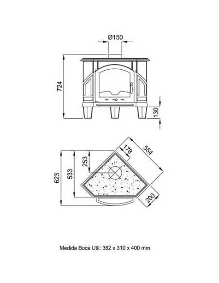 Estufa De Leña Rincon BRONPI Altea Hierro Fu | Hogar Cahersa