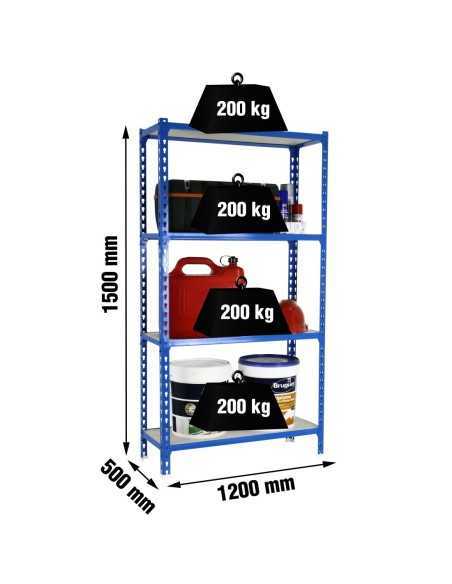 Estantería SIMONRACK SimonrackMaderclick megaplus 4/500 1500 azul/madera