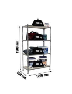 Estantería SIMONRACK SimonrackMaderclick megaplus 4/500 1500 gris/madera