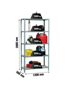 Estantería SIMONRACK SimonrackMaderclick megaplus 5/500 galva/madera