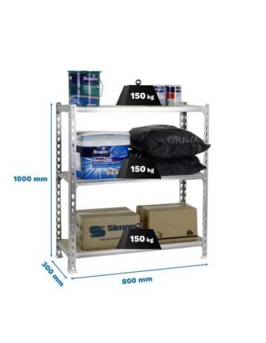 Estantería SIMONRACK SimonrackMaderclick mini 3/300 1000 galva/madera