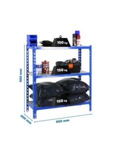 Estantería SIMONRACK Maderclick mini 3/400 900 azul/madera