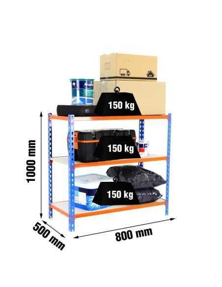 Estantería SIMONRACK SimonrackMaderclick mini 3/500 1000 azul/naranja/madera