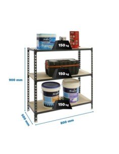 Estantería SIMONRACK SimonrackMaderclick mini 3/500 900 antracita/madera