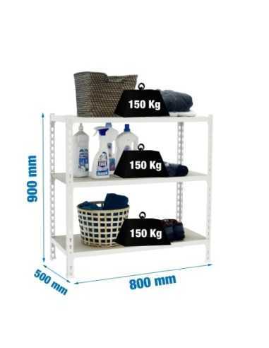 Estantería SIMONRACK Maderclick mini 3/500 900 blanco/madera