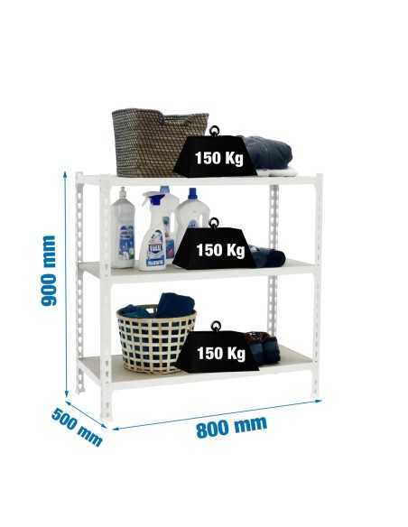 Estantería SIMONRACK Maderclick mini 3/500 900 blanco/madera
