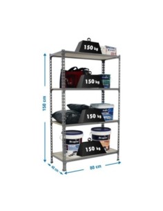 Estantería SIMONRACK Maderclick mini 4/400 1500 gris/madera