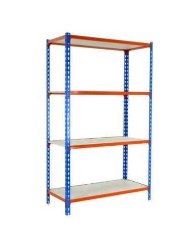 Estantería SIMONRACK Maderclick mini 4/500 1500 azul/naranja/madera