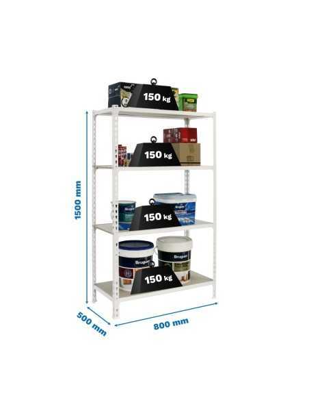 Estantería SIMONRACK Maderclick mini 4/500 1500 blanco/madera