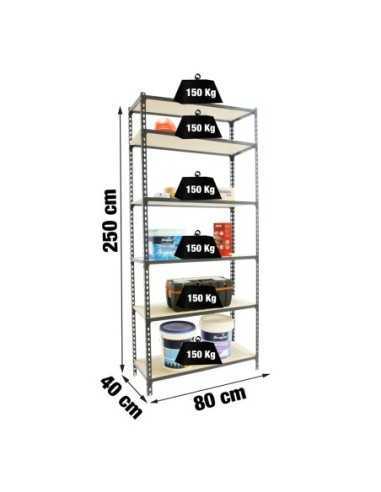 Estantería SIMONRACK SimonrackMaderclick mini 6/400 antracita/madera