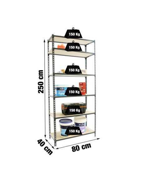 Estantería SIMONRACK SimonrackMaderclick mini 6/400 antracita/madera