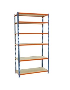 Estantería SIMONRACK Maderclick mini 6/500 azul/naranja/madera