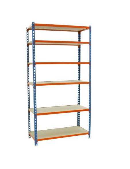 Estantería SIMONRACK Maderclick mini 6/500 azul/naranja/madera