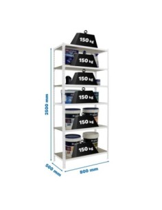 Estantería SIMONRACK Maderclick mini 6/500 blanco/madera