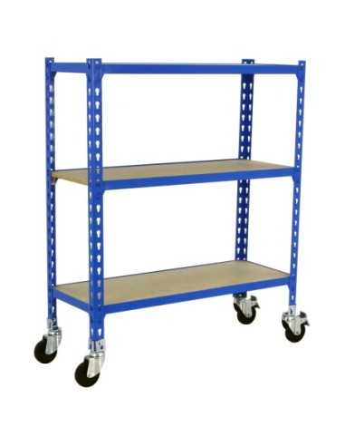 Estantería SIMONRACK Maderclick mobile mini 3/500 900 azul/madera