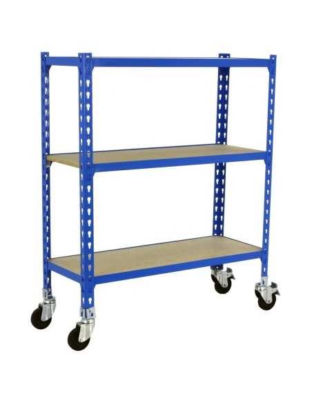 Estantería SIMONRACK Maderclick mobile mini 3/500 900 azul/madera