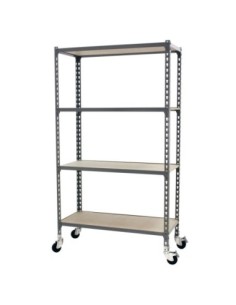 Estantería SIMONRACK Maderclick mobile mini 4/400 1500 gris/madera