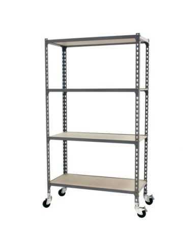 Estantería SIMONRACK Maderclick mobile mini 4/400 1500 gris/madera