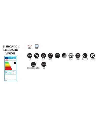 Chimenea De Leña BRONPI Lisboa-3c Con Turbin | Hogar Cahersa