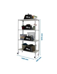 Estantería SIMONRACK Maderclick mobile superplus 4/300 1500 galv/ma