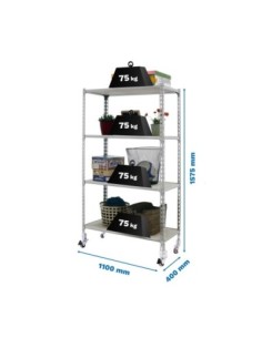Estantería SIMONRACK Maderclick mobile superplus 4/400 1500 galv/ma
