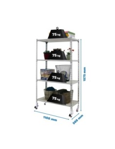 Estantería SIMONRACK Maderclick mobile superplus 4/500 1500 galv/ma