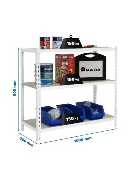 Estantería SIMONRACK Maderclick plus 3/300 900 blanco/madera