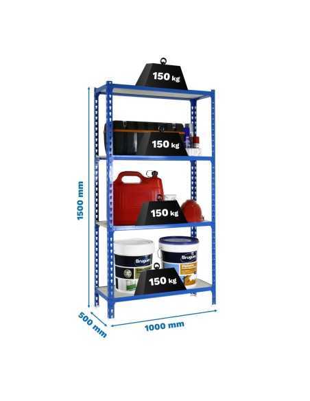 Estantería SIMONRACK Maderclick plus 4/500 1500 azul/madera