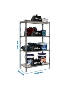 Estantería SIMONRACK Maderclick plus 4/500 1500 gris/madera