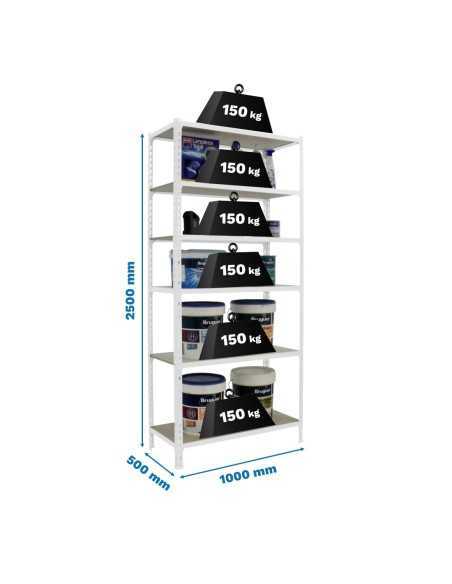 Estantería SIMONRACK Maderclick plus 6/500 blanco/madera