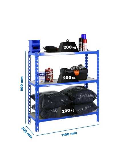 Estantería SIMONRACK Maderclick superplus 3/300 900 azul/madera