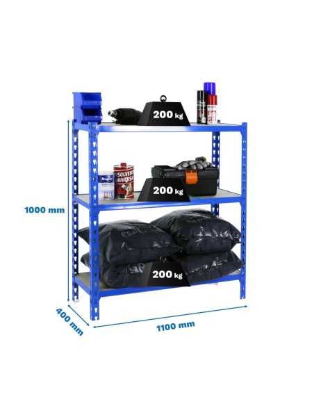 Estantería SIMONRACK SimonrackMaderclick superplus 3/400 1000 azul/madera