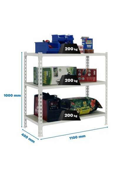 Estantería SIMONRACK SimonrackMaderclick superplus 3/400 1000 blanco/madera