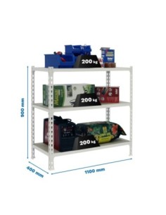 Estantería SIMONRACK Maderclick superplus 3/400 900 blanco/madera