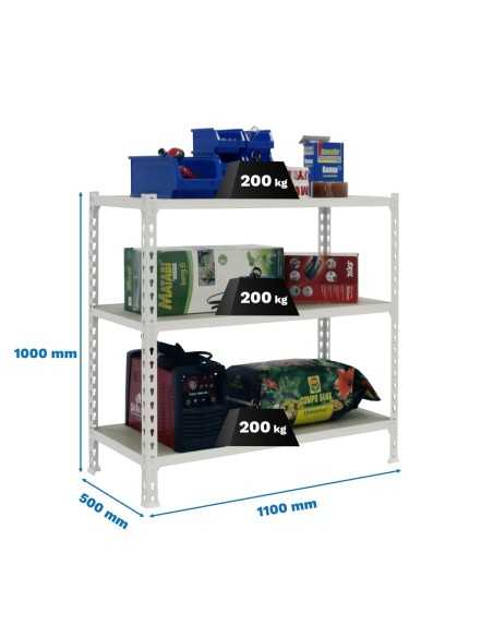 Estantería SIMONRACK SimonrackMaderclick superplus 3/500 1000 blanco/madera