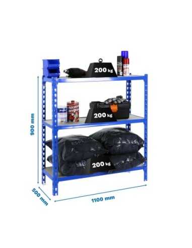 Estantería SIMONRACK Maderclick superplus 3/500 900 azul/madera