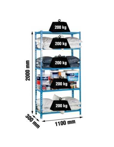 Estantería SIMONRACK SimonrackMaderclick superplus 5/300 azul/madera